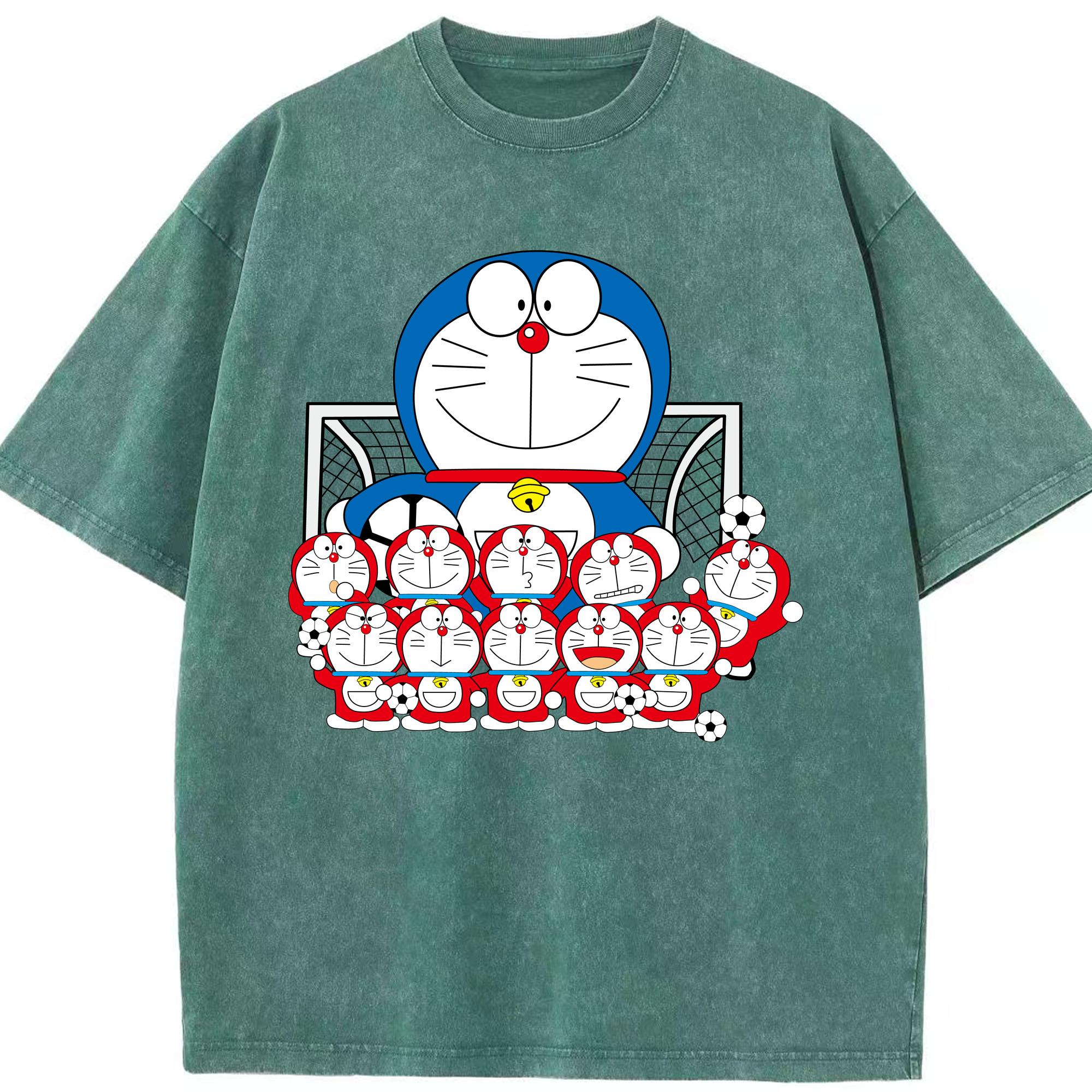（画像用） ドラえもん Doraemon 綿100% ヴィンテージ風 半袖Tシャツ（フロントプリント）